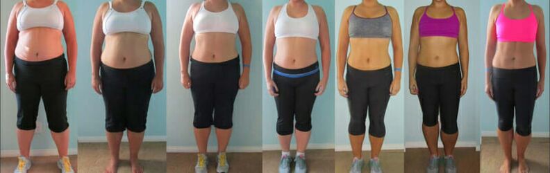 Фотоотчет за резултатите от загуба на тегло за мотивация